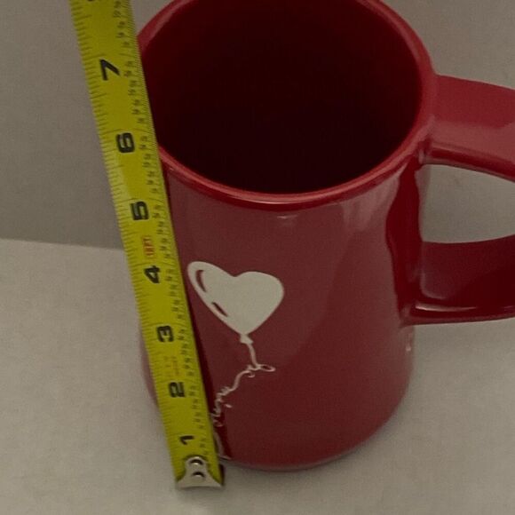 Rae Dunn by Magenta Red White Be Mine Heart Balloon Tall Valentines Day Mug - Picture 7 of 7